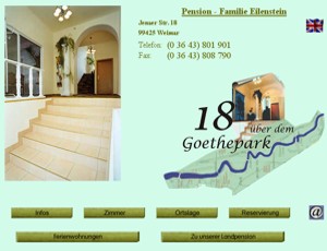 Pension 18 über dem Goethepark